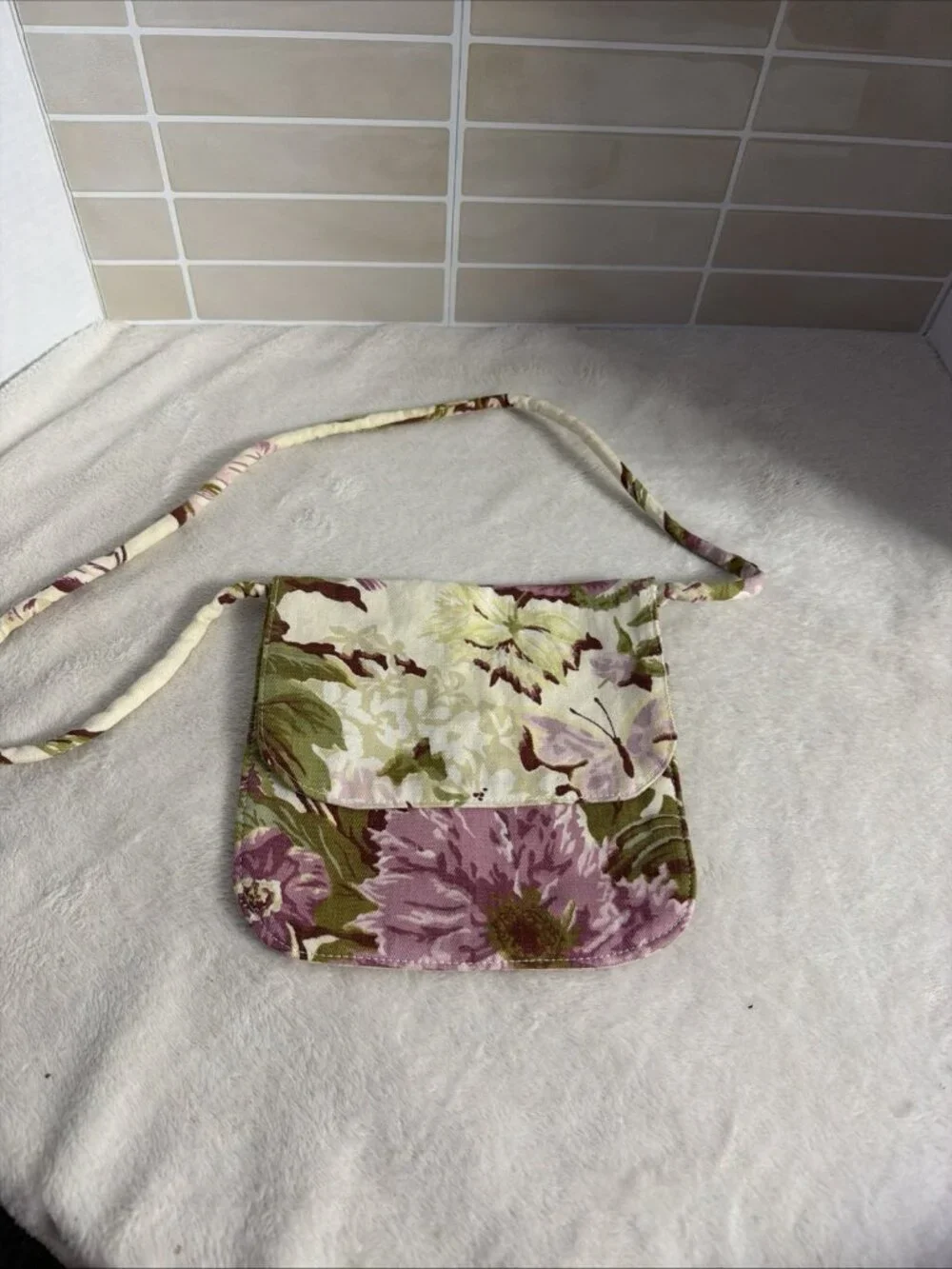 VTG Handmade Quilted Child’s Shoulder Bag Book Baby Purse